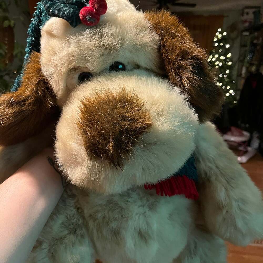 20” JC PENNY HOLIDAY COLLECTION GOLDEN TEDDY BEAR DOG PUPPY PLUSH
